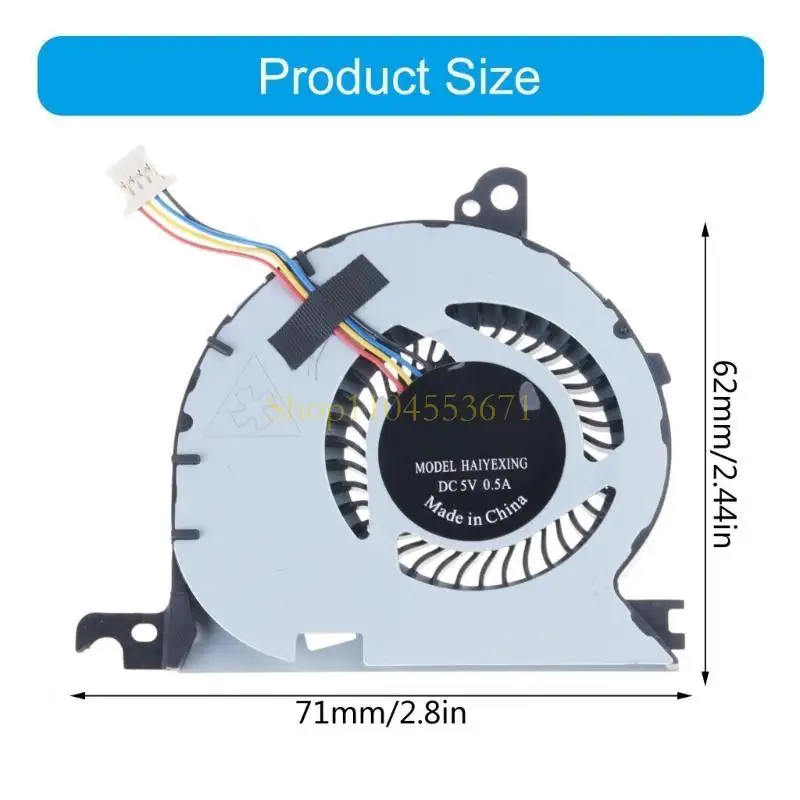 БЕСПЛАТНЫЙ ПРОДАВС 1PC ЦП Охлаждающий вентилятор для ноутбука для 5V 0,4A 4PIN RADIATOR для E7