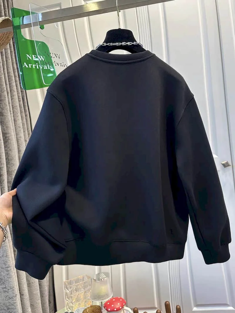 Jerséis de moda para mujer, sudadera fina con diseño de agujeros, Top informal de Color sólido, Jersey Simple, ropa Y2k, primavera y otoño