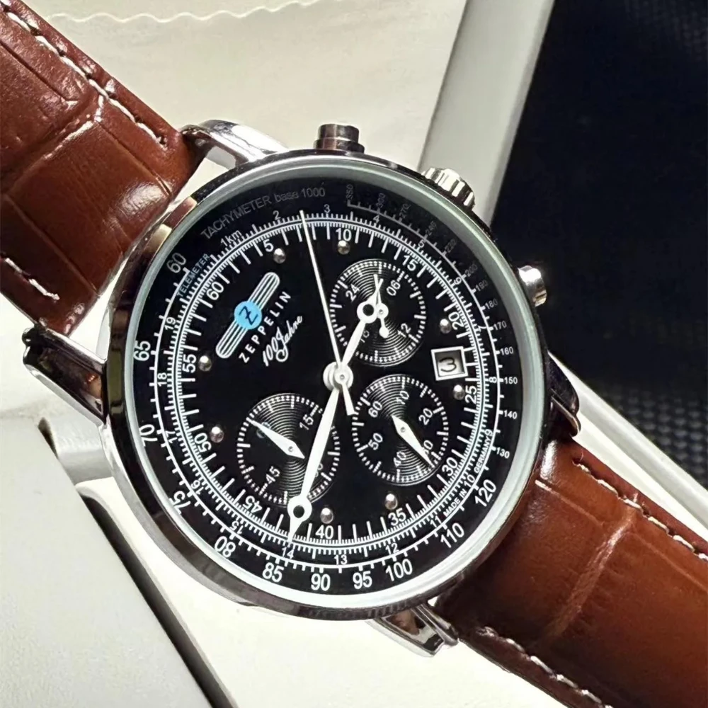 뉴 제플린 비행선 기념 남성용 시계 레트로 비즈니스 레저 남성용 시계 패션 시계