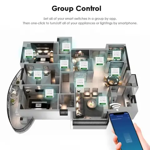 Tuya WIFI Zigbee Smart Switch Modul Smart Life 1/2/3/4 Gang 2-vägs kontrollbrytare Stöder Alexa Google Home Alice Röststyrning 10 best sales 2-gängsbrytare - №1