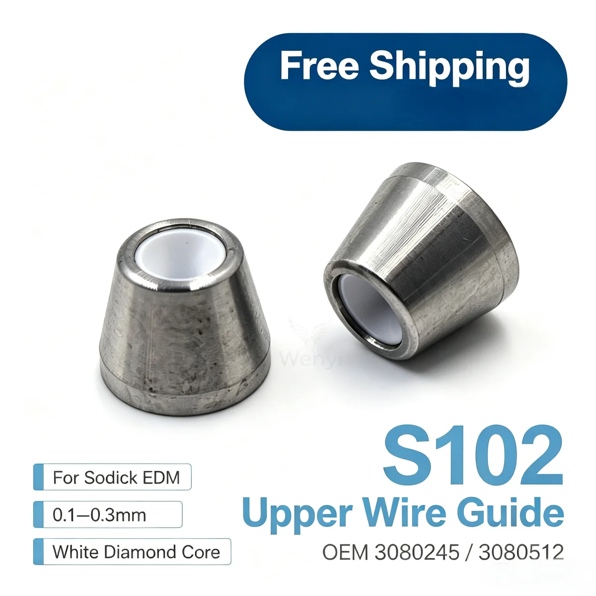 Ultra Precision S102 Upper Wire Guide White Diamond Mold Consumables OEM 3080245 3080512 Fit Sodick EDM Wire Cut Machine Parts