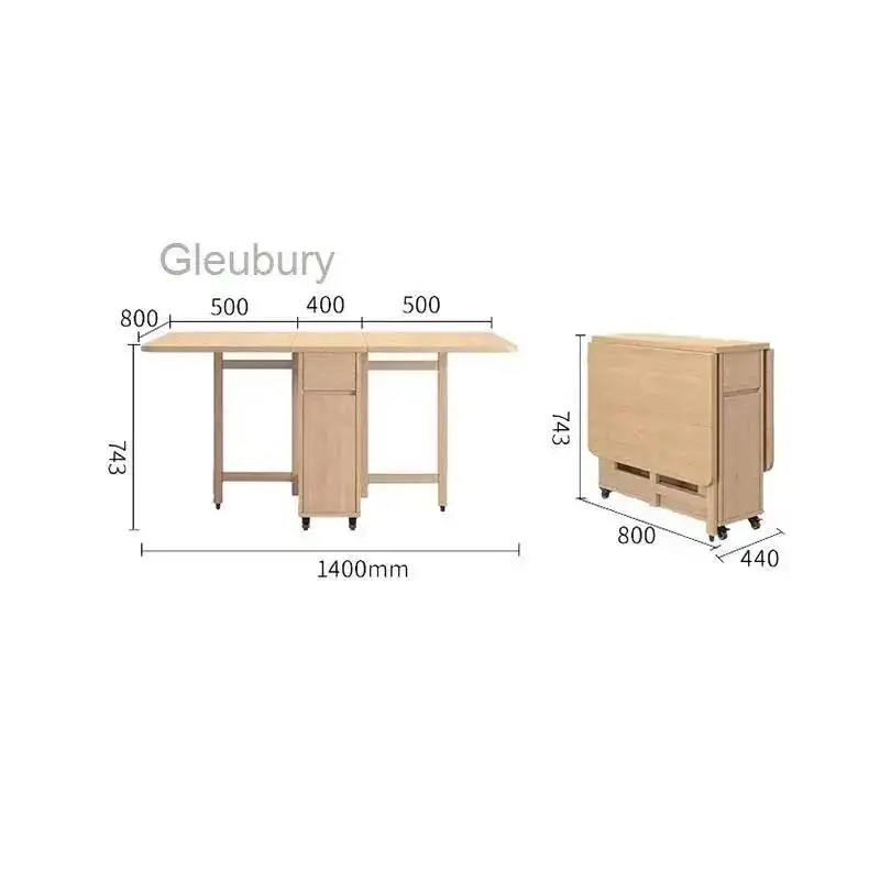 

With Dining Tables Foldable Wheels Mobile Unique French Premium Dining Tables Trendy Slim Table A Manger Pliante Furniture Home