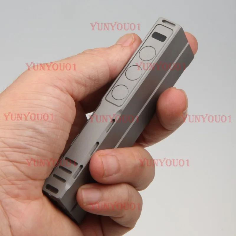 LED Flashlight Laser Dual-purpose Stainless Steel Square Tablet Finger Star Pen Laser Laser Flashlight