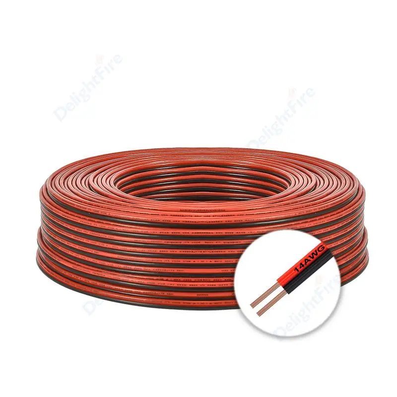 100M 14 12 10 8 AWG Red Black Electrical Wire RVB Cable PVC Insulated Copper Wire For Solar Panel UPS Power Inverter Battery