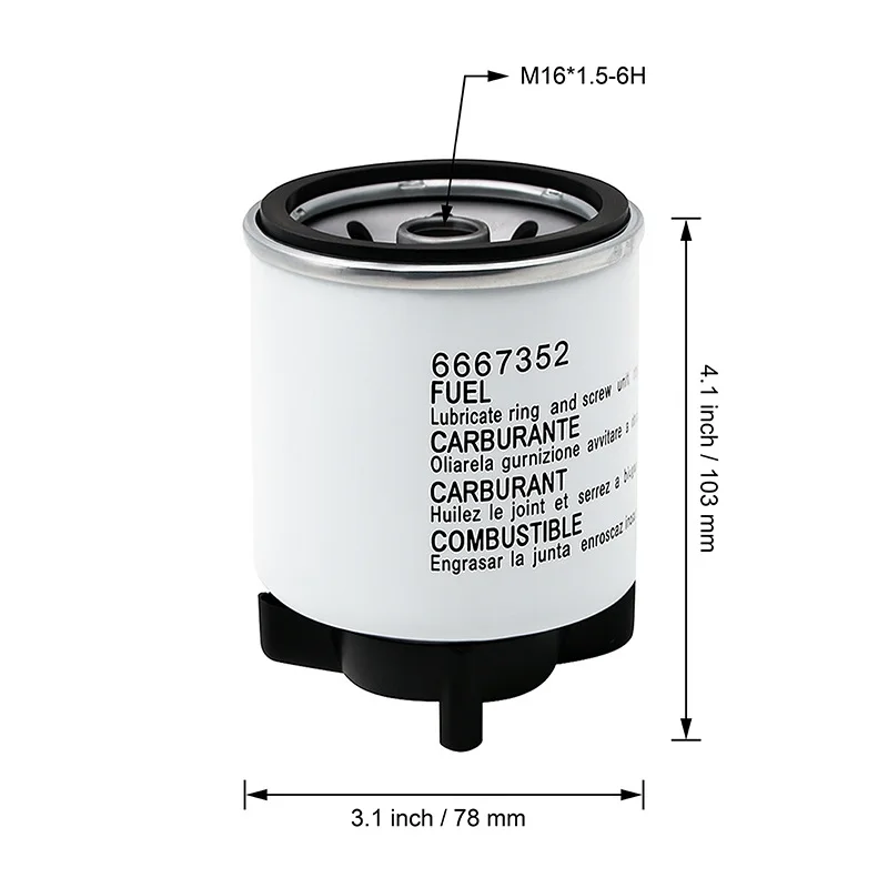

6667352 P551039 FS19581 Fuel Filter Oil Water Separator for Bobcat 453 751