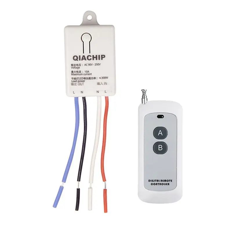 A97I-Wireless Remote Control Switch 433Mhz LED Light Controller AC90-250V+ 433Mhz 1000M For Electric Doors