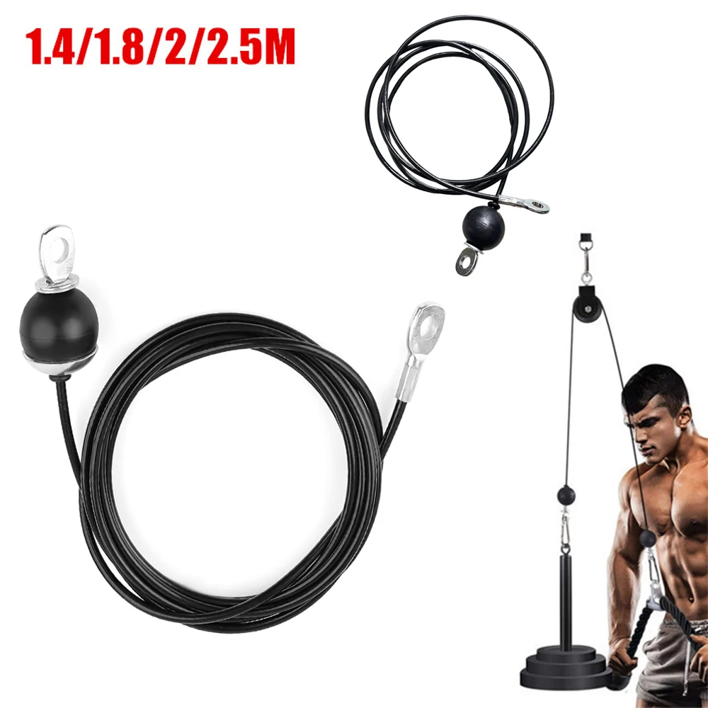 1.4/1.8/2/2.5M Steel Wire Rope DIY Heavy Duty Multi Gym Cable Fitness Pulley Machine Home Fitness Exercise Equipment Accessories