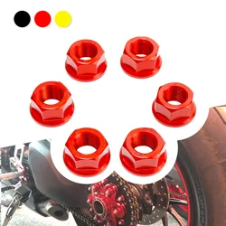 Motocicleta roda dentada traseira porcas da roda, M10 x 1.0, Ducati Panigale 1199 1199S 1299 1299S V4 V4S V2 Monster 1200 1200S, 6 peças