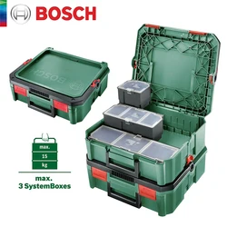 Bosch-Boîte de rangement multifonctionnelle empilable, boîte système, sac à main portable, boîte à outils BLOPower, accessoires d'outils