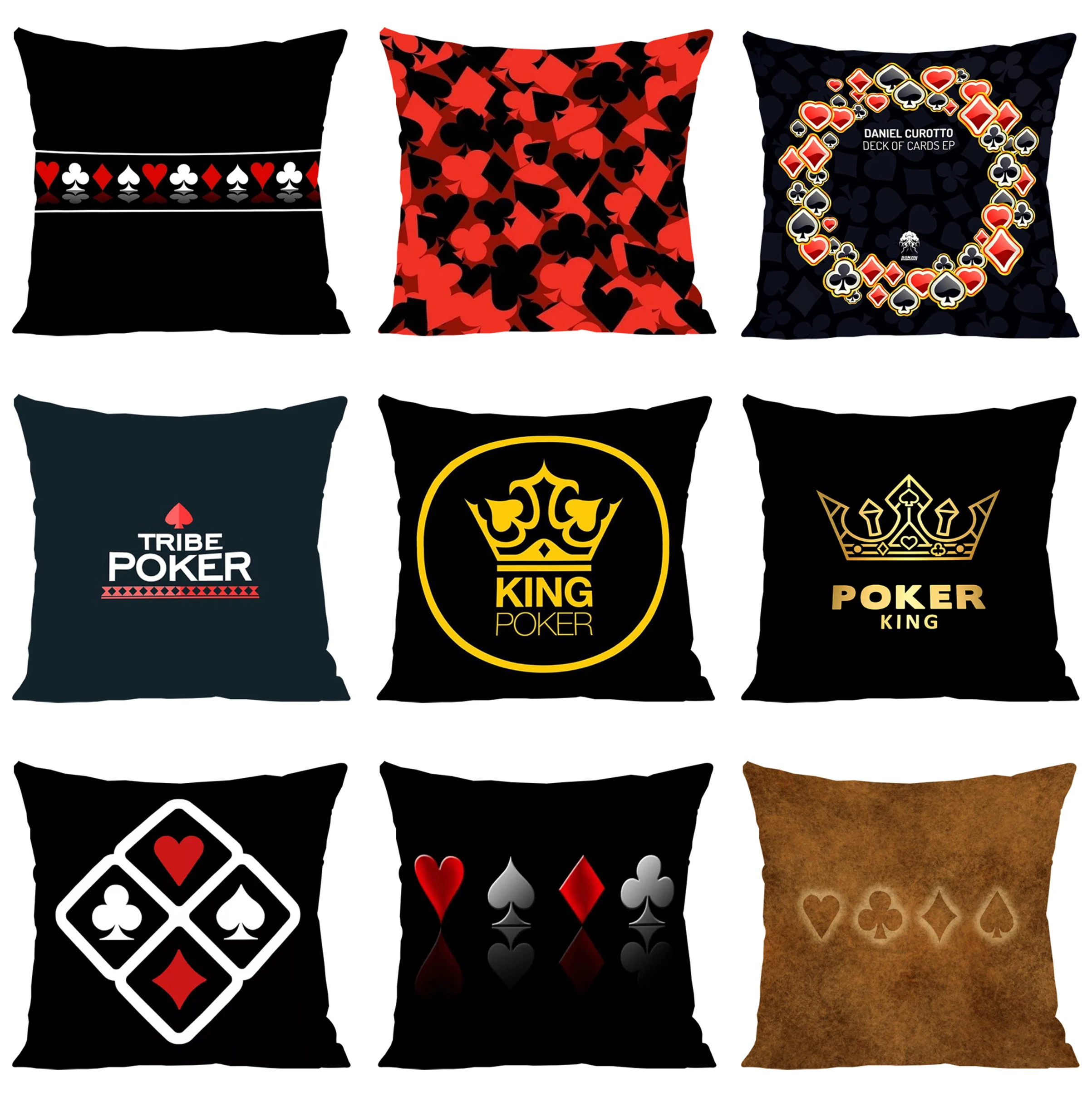 

Texas Holdem Decorative Pillowcase 40x40 Home Decoration Aesthetic Room Decoration Cushion Covers for Decorative Cushions Pillow