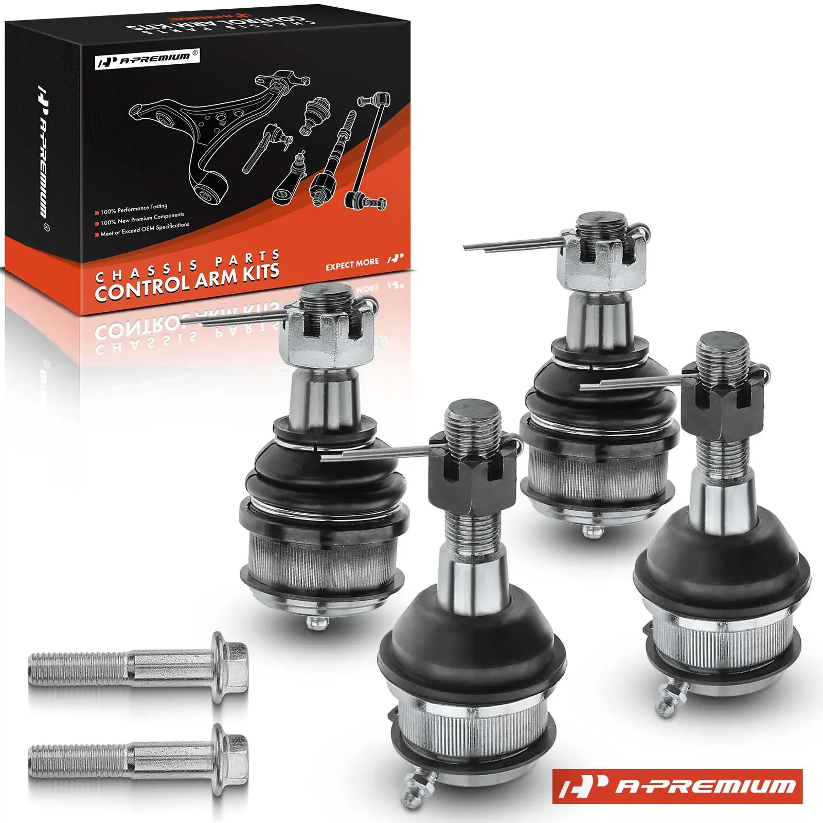 A-Premium 4x Front Upper & Lower Ball Joint for Ford F-100 1981-1982 Explorer 1991-1994 Ranger 1989-1997 Bronco II 1984-1990