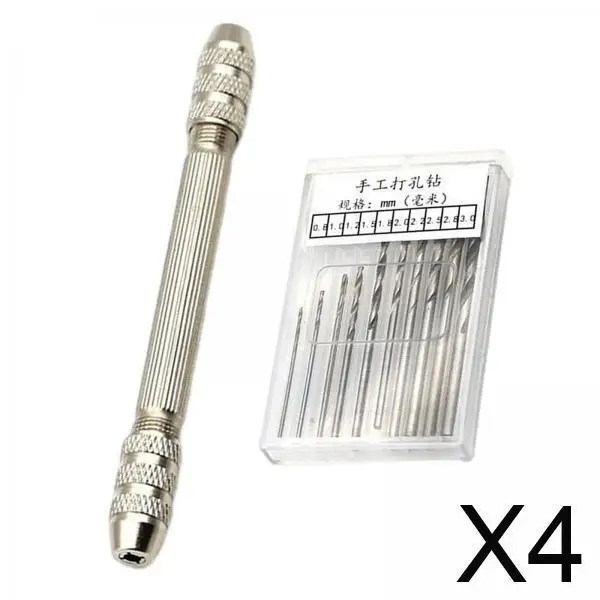

4xHand Drill Woodworking Hand Drill for Keychain DIY Hairpin DIY Craft