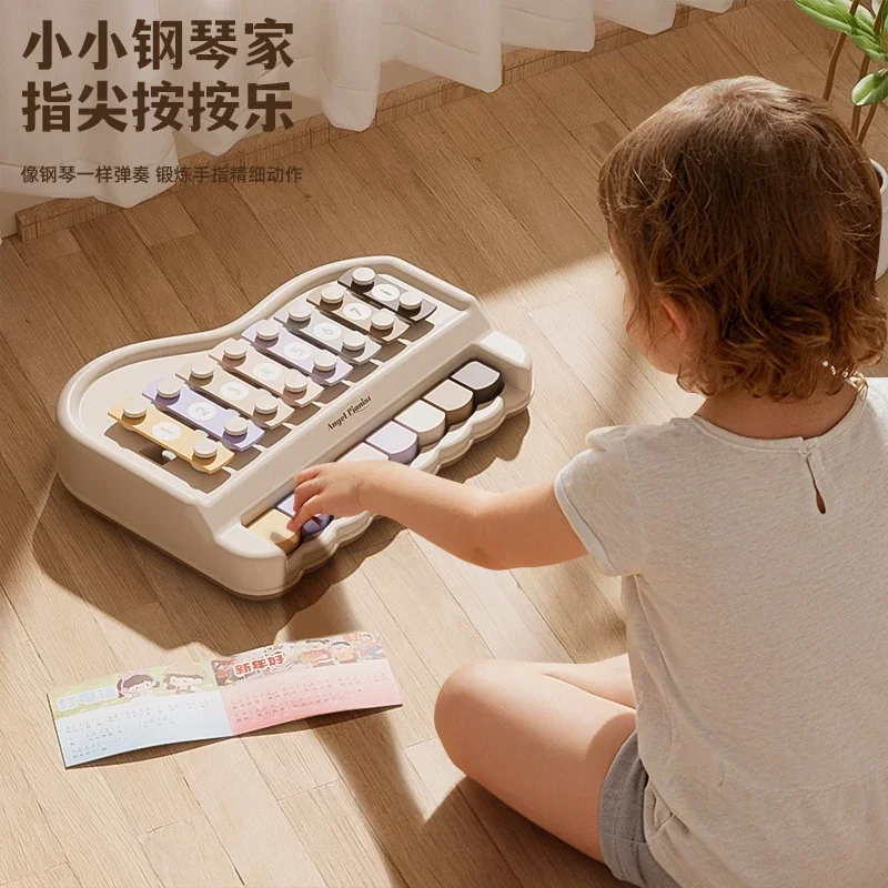 2 in 1 Octave Hand Drum Baby Early Education Enlightenment Musical Instrument Music Game Player Infant Intelligence Toy Children