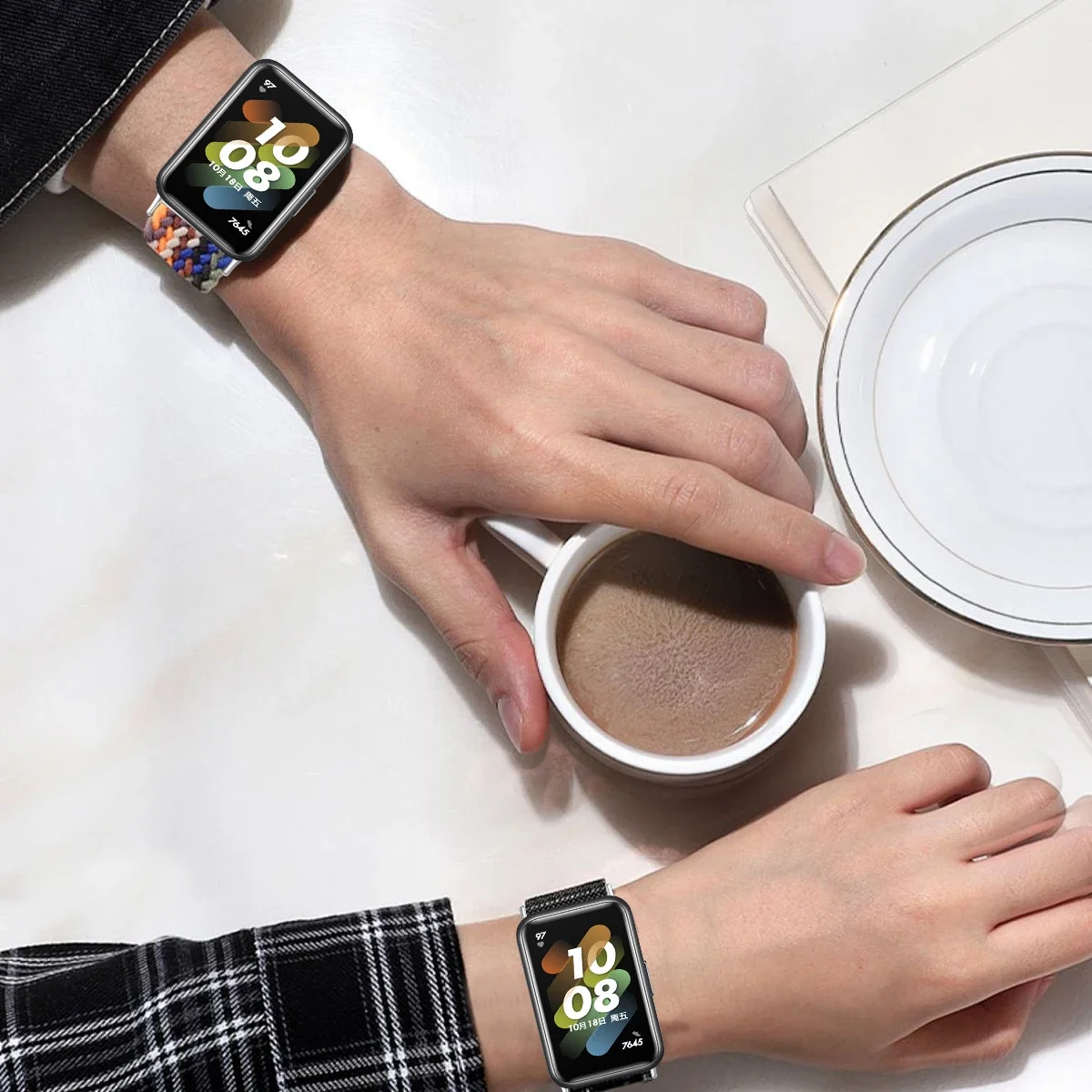 لملحقات حزام Samsung Galaxy Fit3، سوار ساعة رياضي من النايلون المضفر وقابل للتعديل، سوار كوريا بديل لهاتف Galaxy fit 3