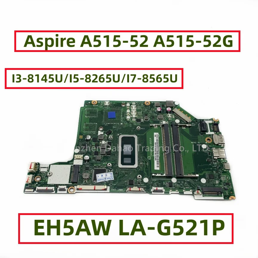 para acer aspire a51552 a515 52g laptop motherboard com i38145u i59265u i7 8565u eh5aw la g521p nbh1611002 nbh1611001 ddr4 01