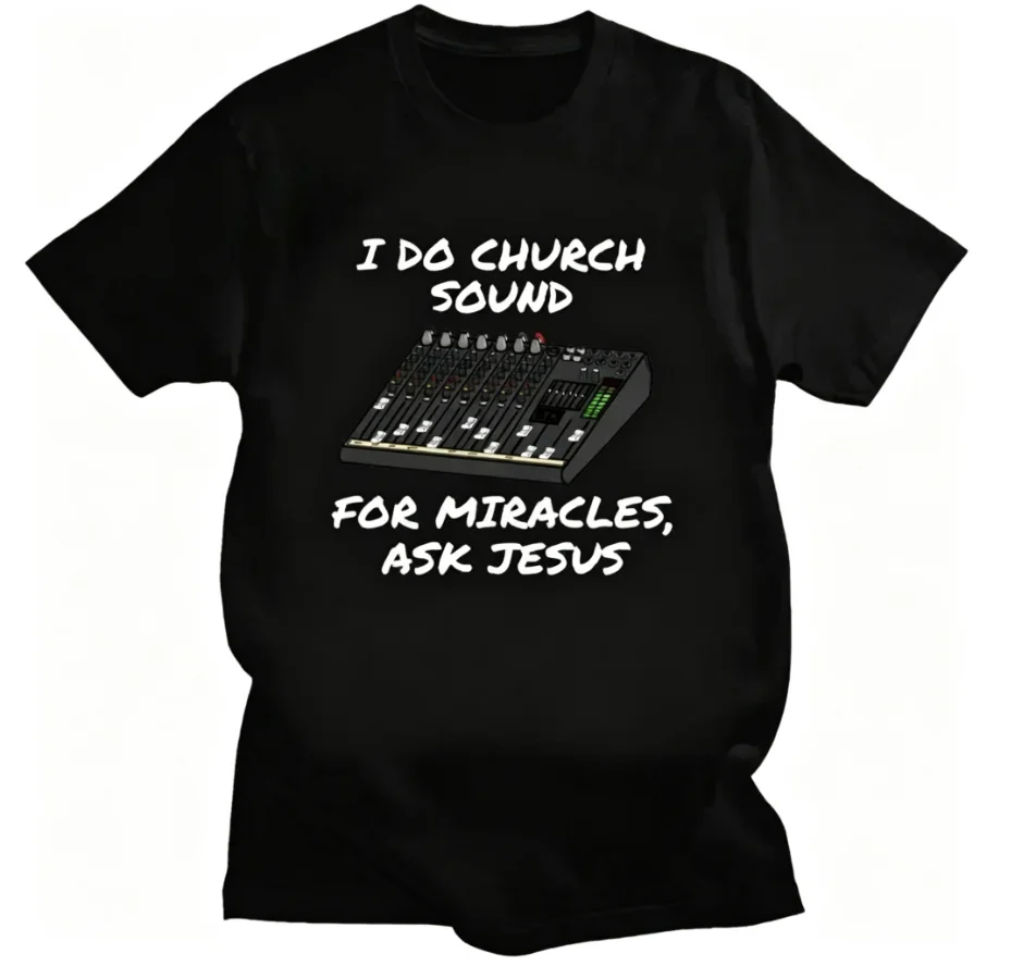 2026 Men's Oversized T Shirt Sound Guy Funny Audio Engineer Graphic Print Short Sleeve Cotton Unisex Tee