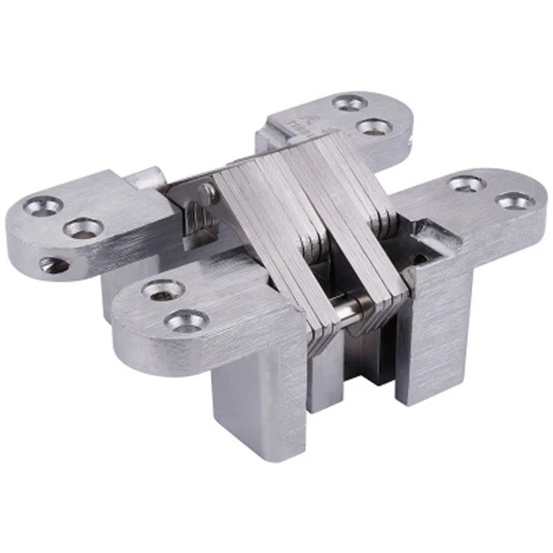 7 Size 304 Stainless Steel Hidden Hinges Invisible Concealed Folding Door Hinge With Screw For Furniture Hardware