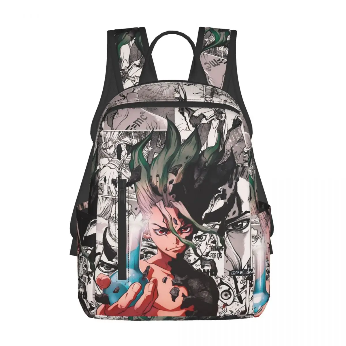 Senku Ishigami Dr Stone Apan Anime Backpack Daypack Large Capacity Children BookBag School Bag Shoulder Bags for Men Women