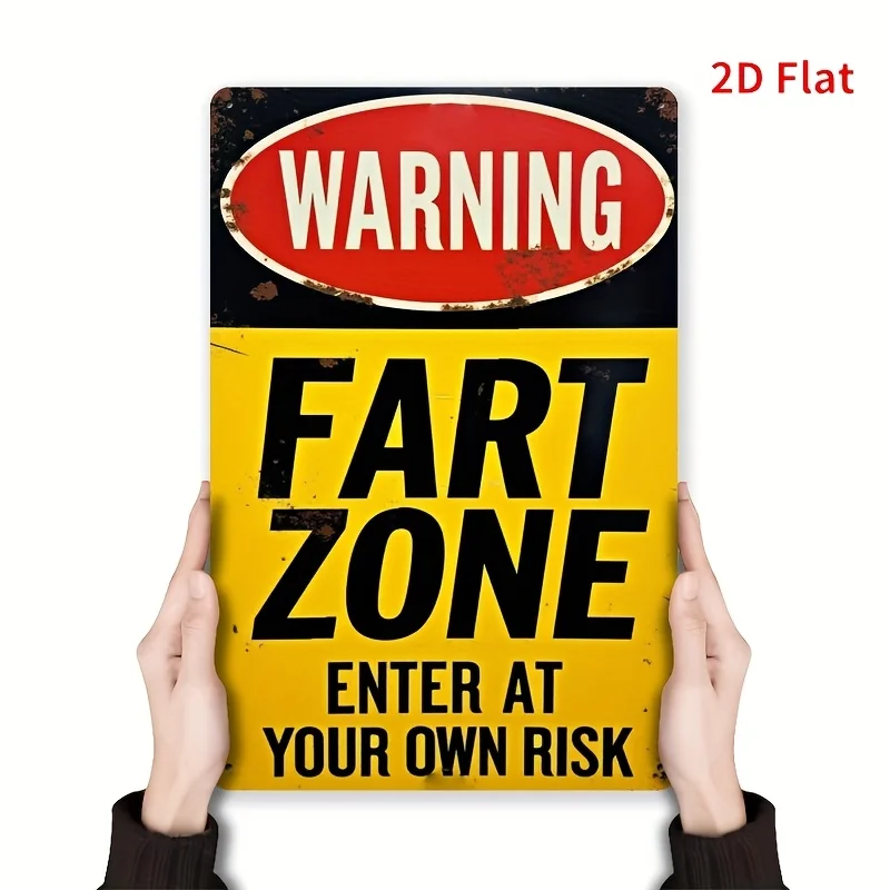 Iron Metal Warning Sign - 