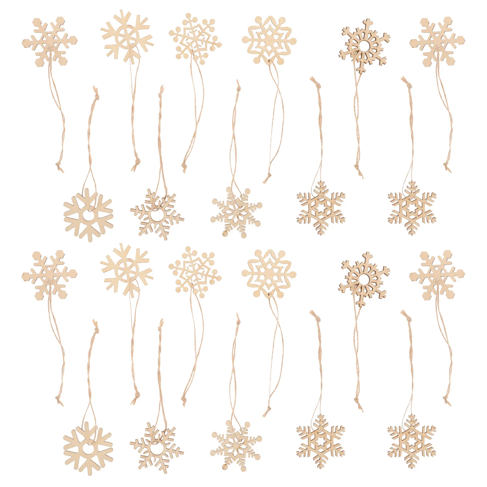 

1Set Wooden Snowflake Hanging Ornaments Xmas Tree Decoration Christmas Party Layout Props Festive Xmas Supplies