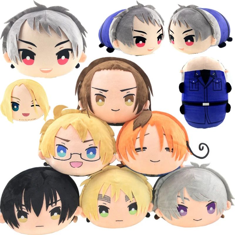 30cm Anime Hetalia Axis Powers Plush Toy Pillow Cushion Arthur Kirkland Alfred F. Jones Feliciano Vargas Cosplay Stuffed Dolls