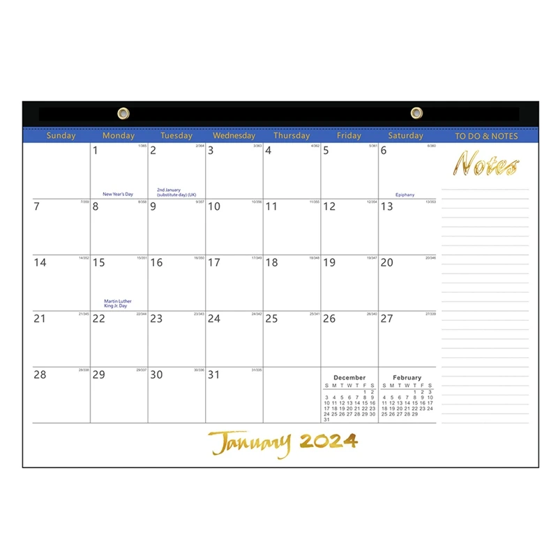 3PCS 2024 Calendar 2024 Wall Calendar Jan. 2024 - Jun. 2025, 15.7 X 12 Inch, 18 Monthly Wall Calendar 2024 With Hole