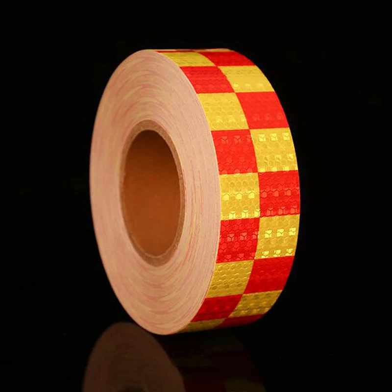 Car Safety Mark Warning Tape PVC Reflective Strip Arrow Lattice Stickers For Bicycle Car Exterior Decoration Accessories