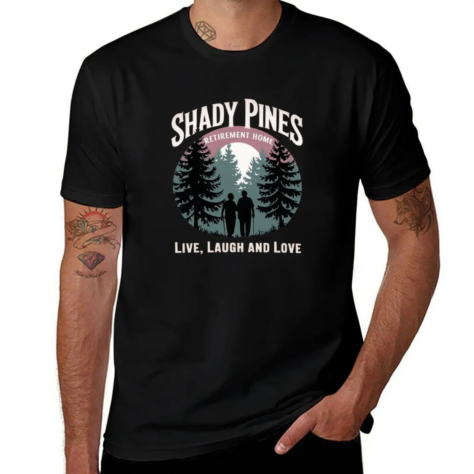 

Shady Pines Retirement Home T-Shirt topping heavyweights summer 2025 T-shirts oversize Men's t-shirt