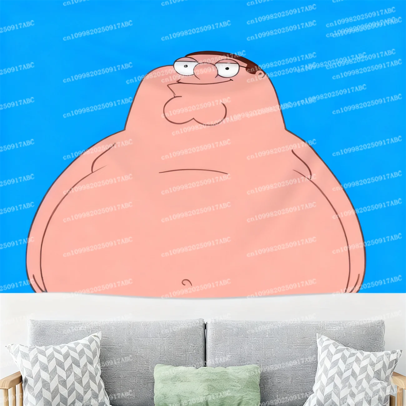 نسيج شخصية بيتر غريفين للتعليق على الحائط، ديكور منزلي خفيف الوزن لغرفة النوم وغرفة المعيشة والمكتب والحفلات المنزلية