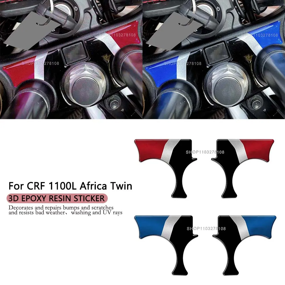 

Motorcycle Steering Bracket Cover Decorative Decal 3D Oil Tank Fuel Gas Fork Sticker for CRF 1100L Africa Twin ADV Sport 2021