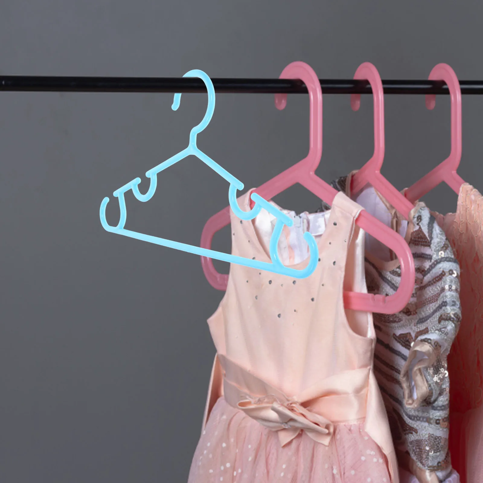 

10pcs Anti Slip Baby Clothes Hangers Toddler Clothing Rack Non Slip Kids Hangers Closet Organizer Small Plastic Hanger Newborn