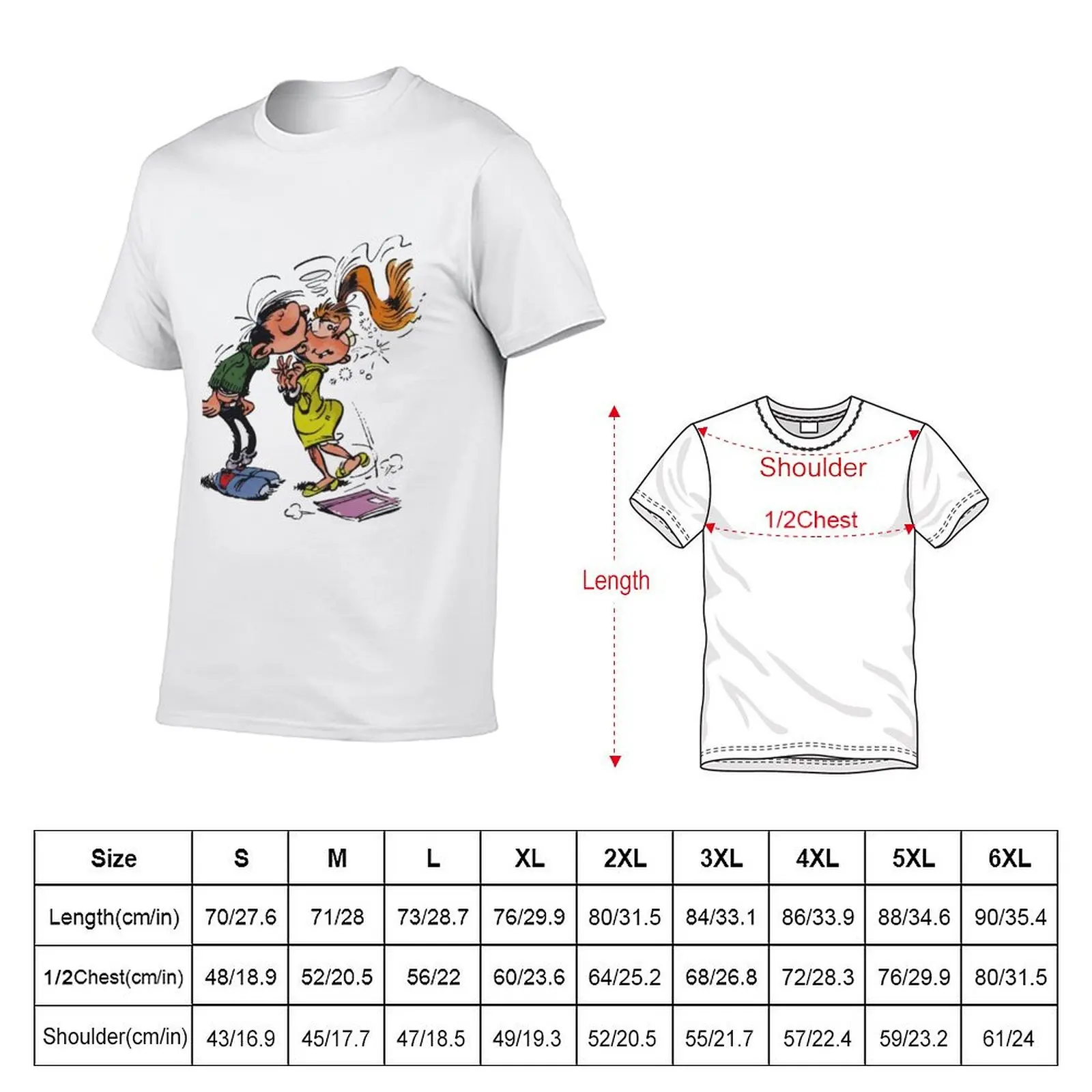 Gaston lagaffe T-Shirt t shirts designer anime t shirts for man t shirt custom print T-shirt