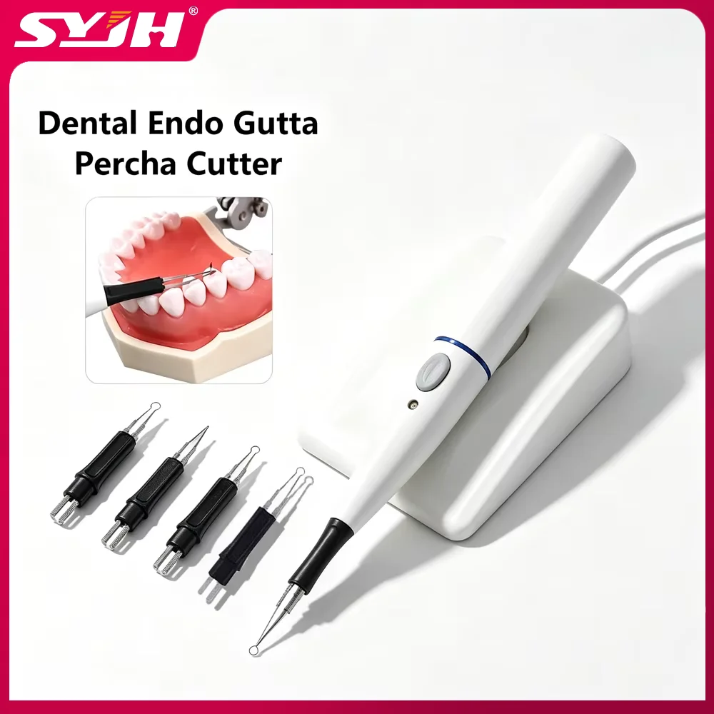 SYJH Wireless Dental Gutta Percha Cutter Breaker Dissolve Heater Pen SYJH 4 Tips for Root Canal Endo Tooth Gum Instrument