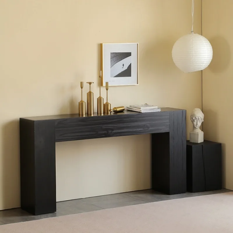 

Modern American Living Room Furniture Porch Table Living Room Sofa Back Side Tables Solid Wood Frame Console Table