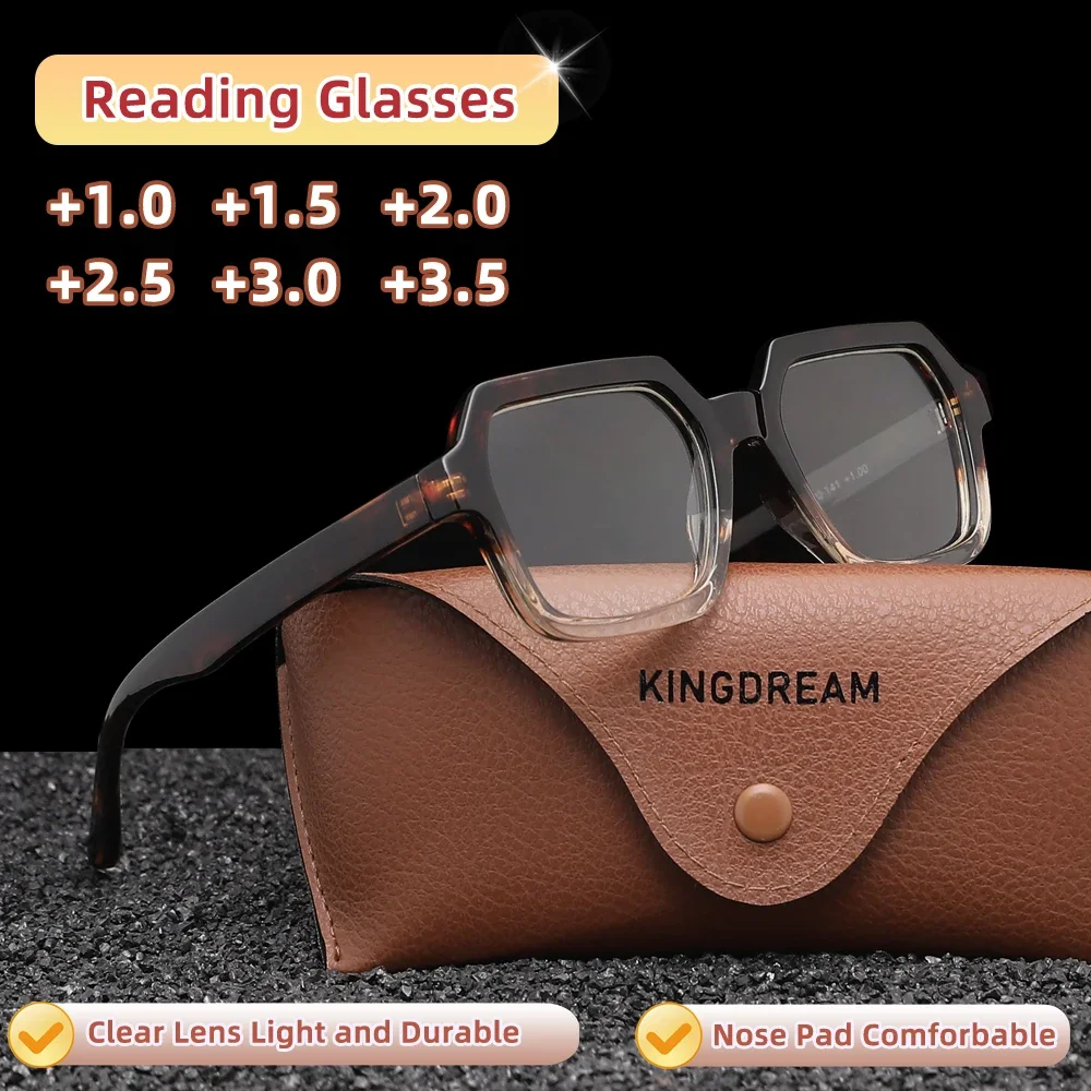 KINGDREAM Lesebrille für Männer und Frauen, blaues Licht blockierende Presbyopie-Brille, Presbyopie-Brille +1,0 + 1,5 + 2,0 + 2,5 + 3,0 + 3,5