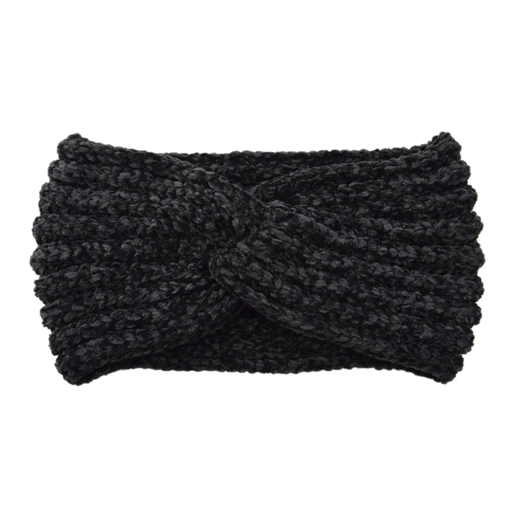 Winter Wool Knitted Headband for Women, Ear Warmer