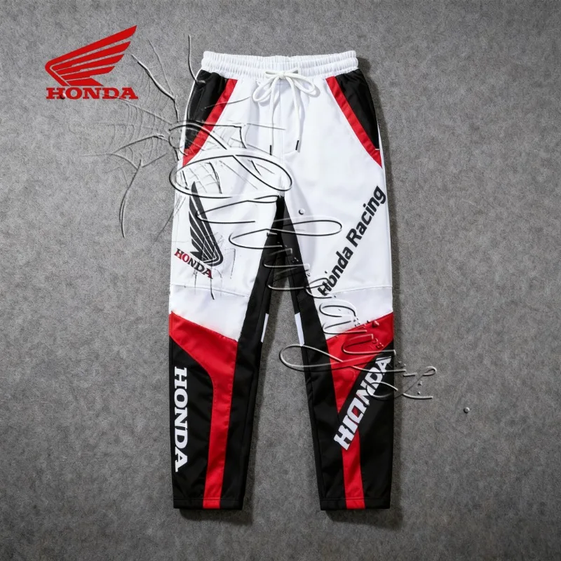 

2026 Summer New Honda Racing Enthusiasts Fashion Cycling Pants Men's Classic Motorcycle Suit Sports Speed Drying Outdoor Pants
