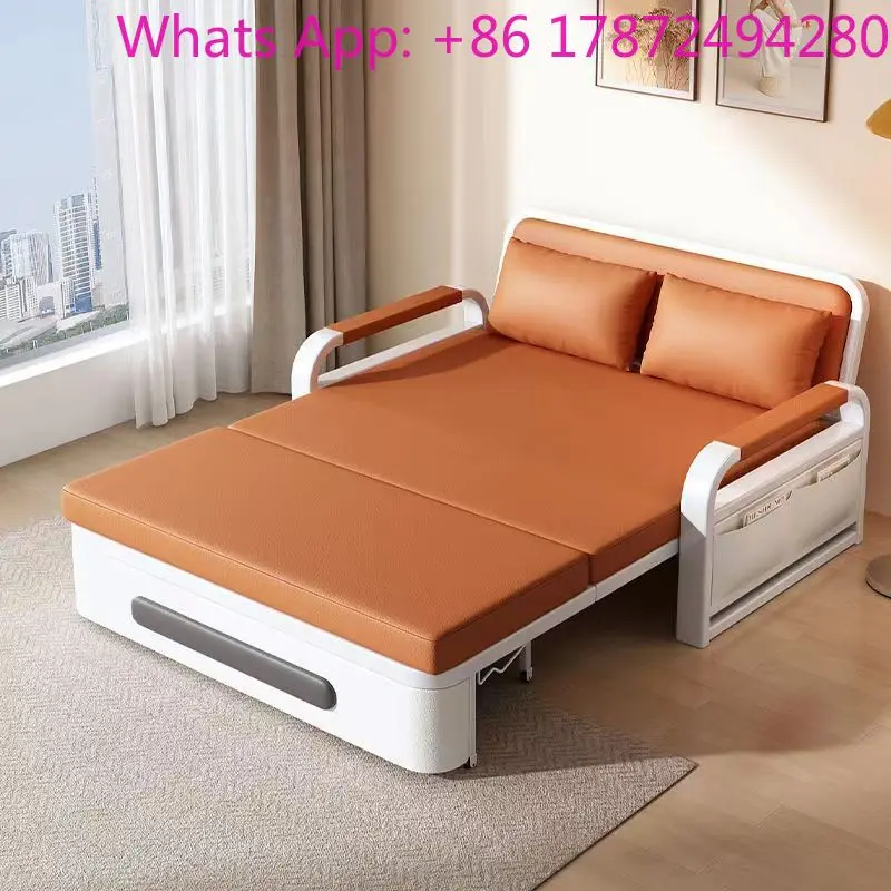 Multifunctional Retractable Folding Sofa Bed, Dual-Use Furniture for Modern Apartment