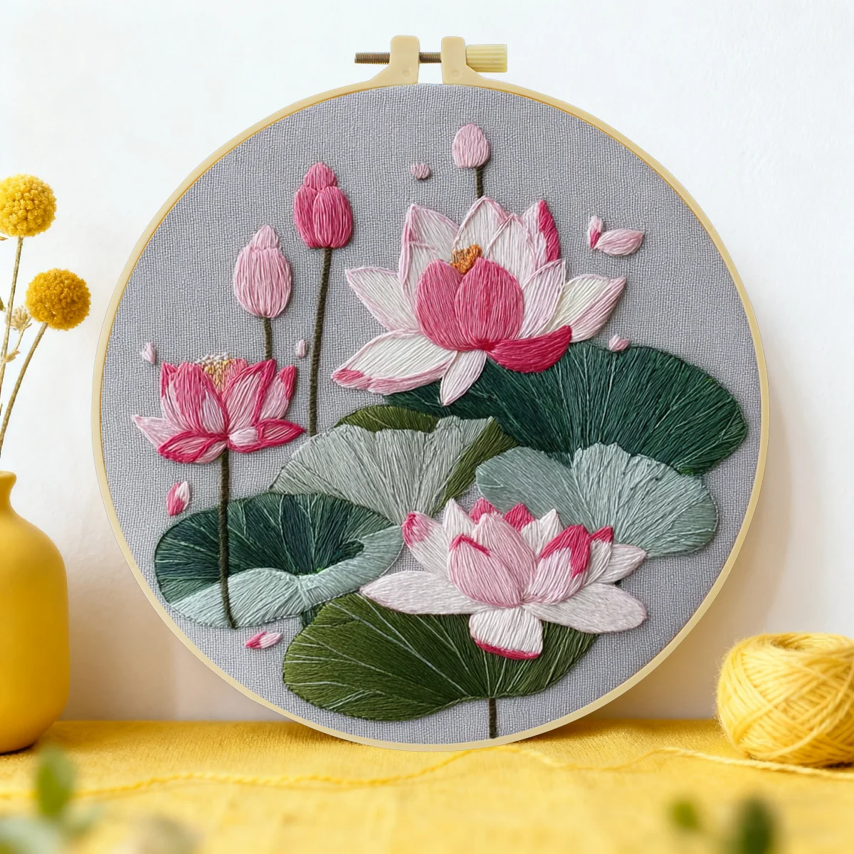

1 шт. 20X20 см/15X15 см 7,87/6,3 дюйма стартовый набор для вышивания лотоса DIY набор для вышивания DIY набор для вышивания manualidades Needle Art Craft Painting