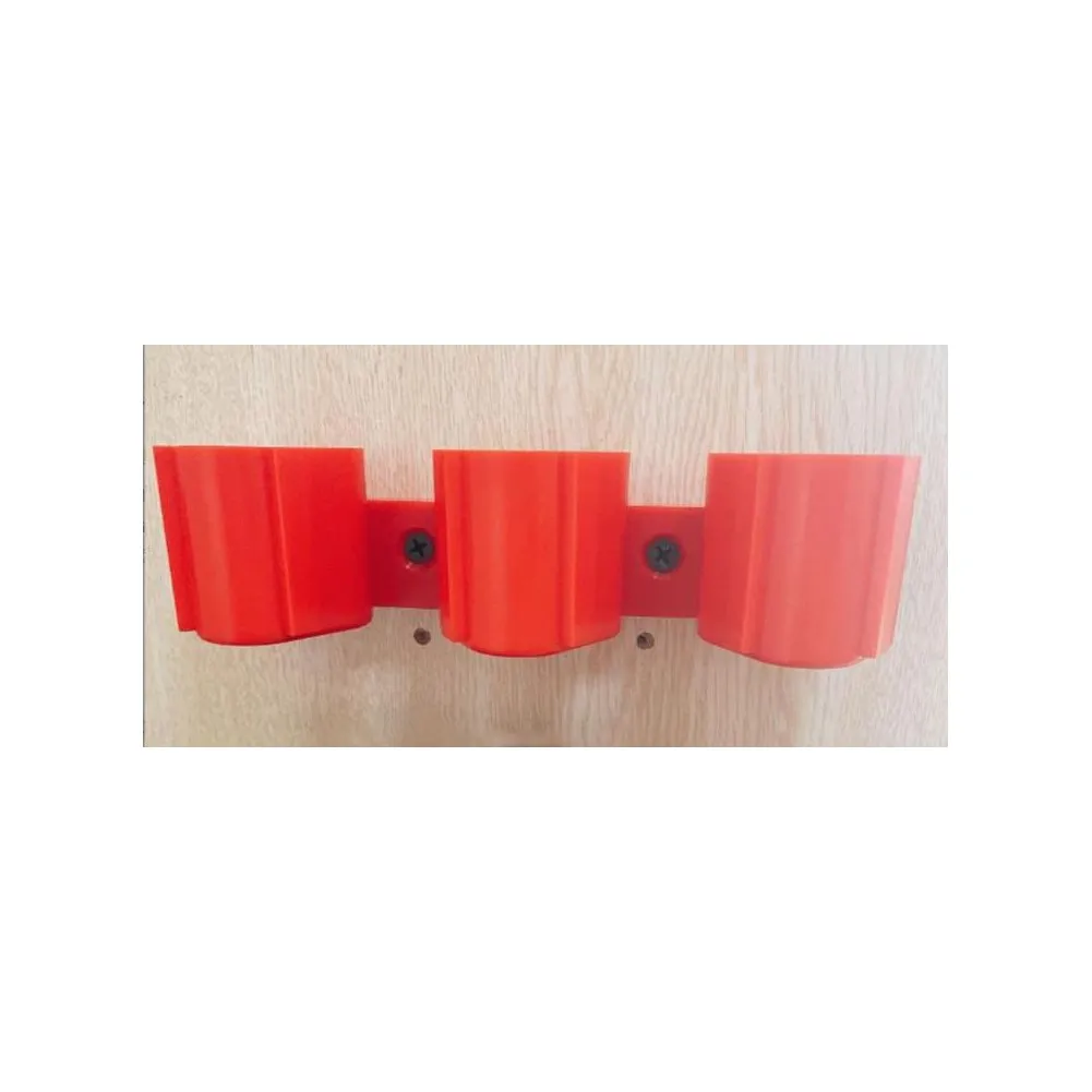 

Упростите организацию рабочего пространства с помощью функциональной вешалки, которая надежно удерживает аккумуляторы стандартного напряжения.