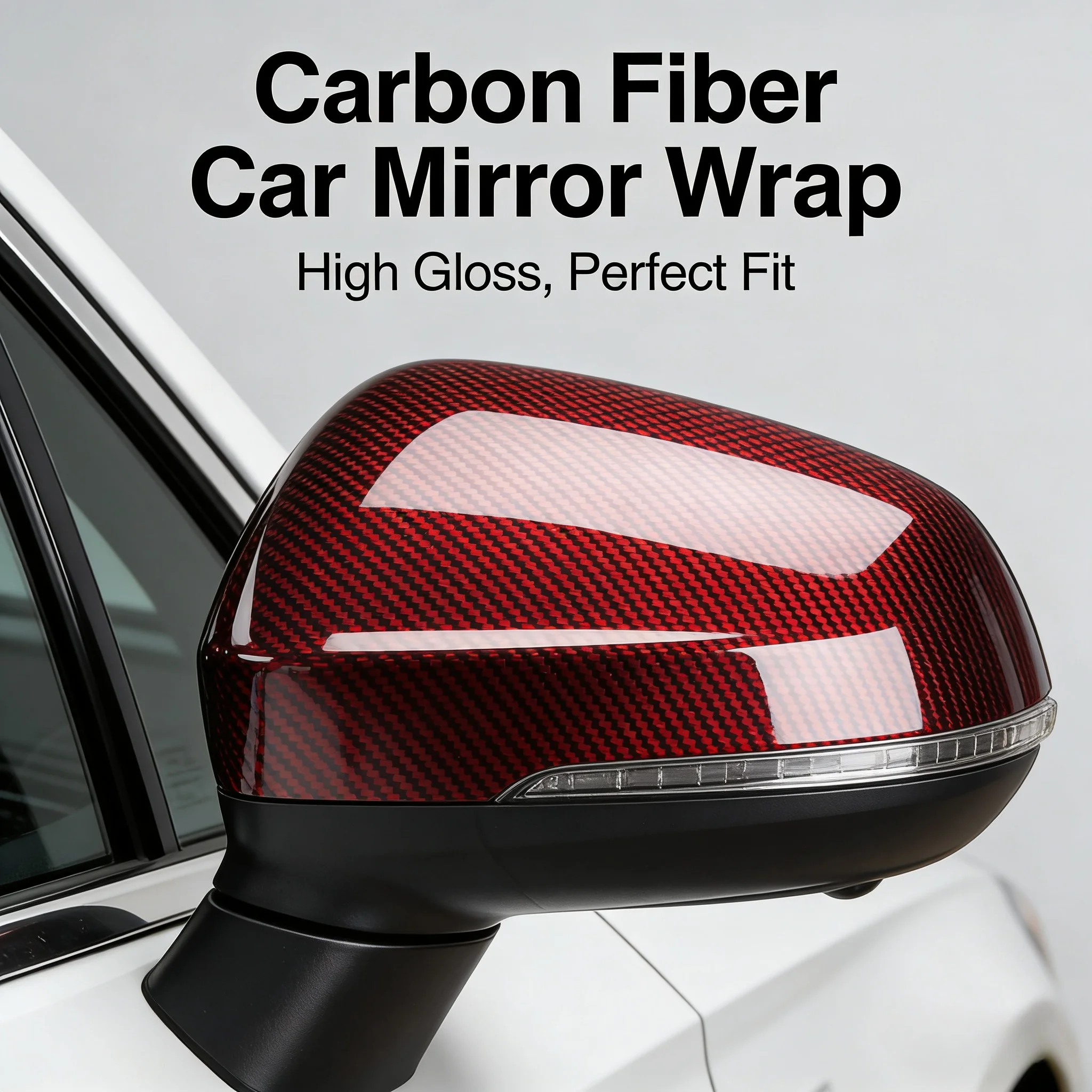 Automotive Sticker for Car High Gloss Colorful Laser Red Carbon Fiber Wrap Vinyl Car Body Films Decals for Vehicle Film Wrapping