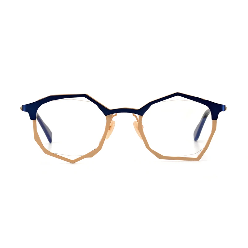 Niche Personality Polygon Manual Art Square Myopia Eyeglasses Frame Full Frame Anti-blue Light