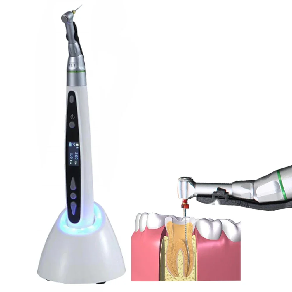 Factory Price den tal Wireless LED Endo Motor 16:1 Contra Angle Endodontic Treatment Handpiece with Reciprocating function