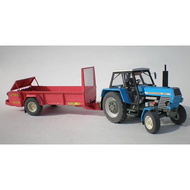 Новый! 1:32 Чешский трактор Zetor 8011, поделки из бумажной модели автомобиля, украшения ручной работы своими руками, детские подарки на день рождения