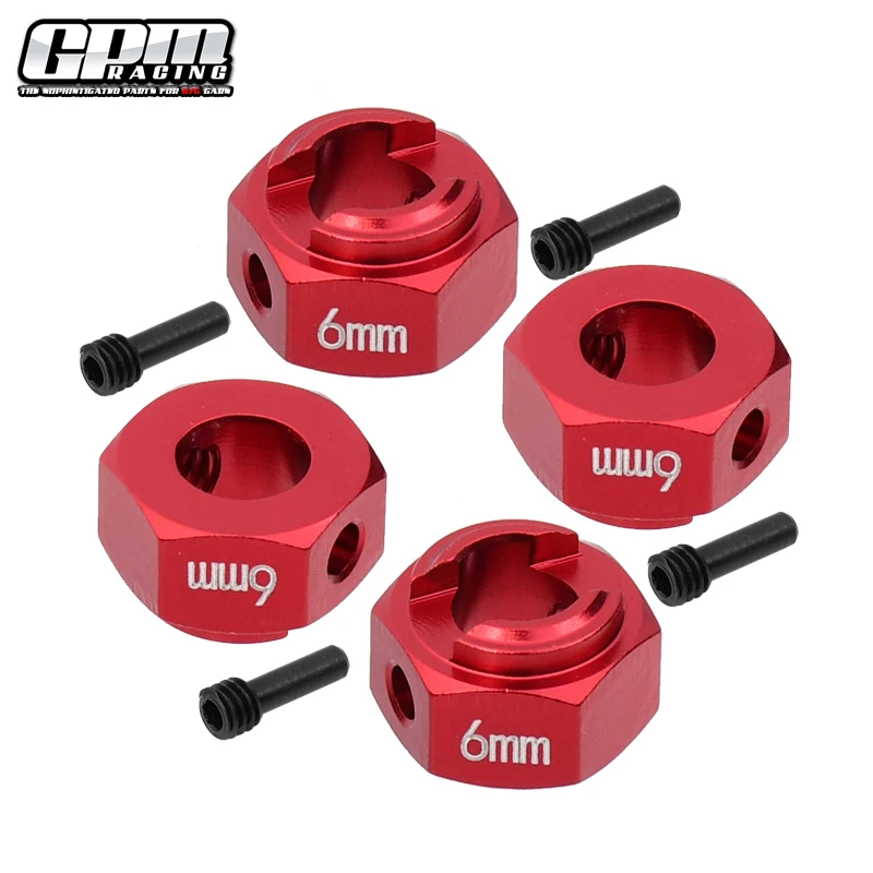 GPM Alloy Hex Adapters 6mm Thick For AXIAL 1/10 RBX10 Ryft Rock Bouncer AXI03005