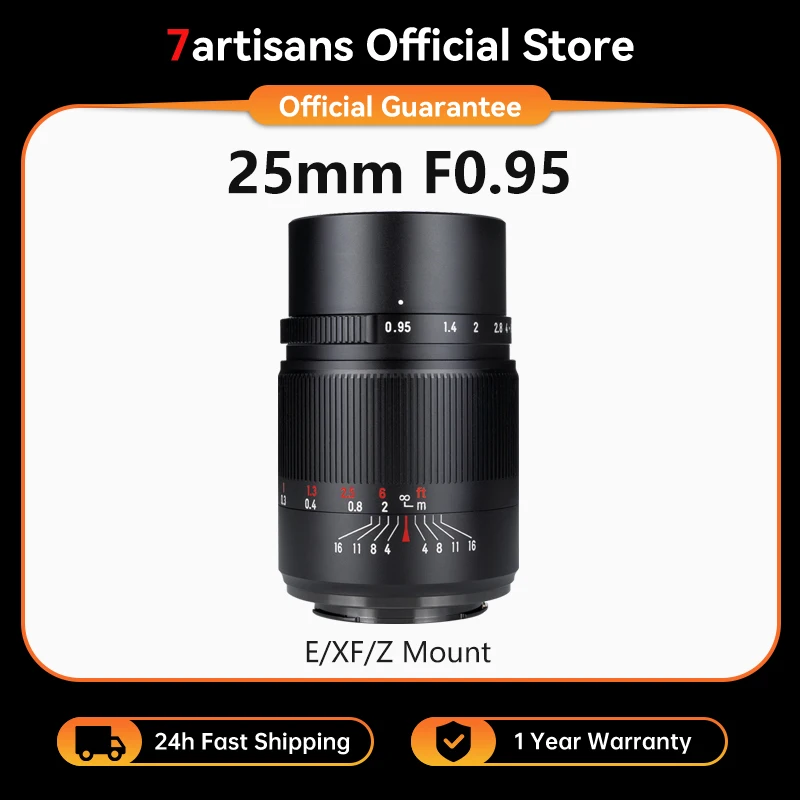7artisans 25mm F0.95 APS-C Large Aperture Prime Lens For Sony E
