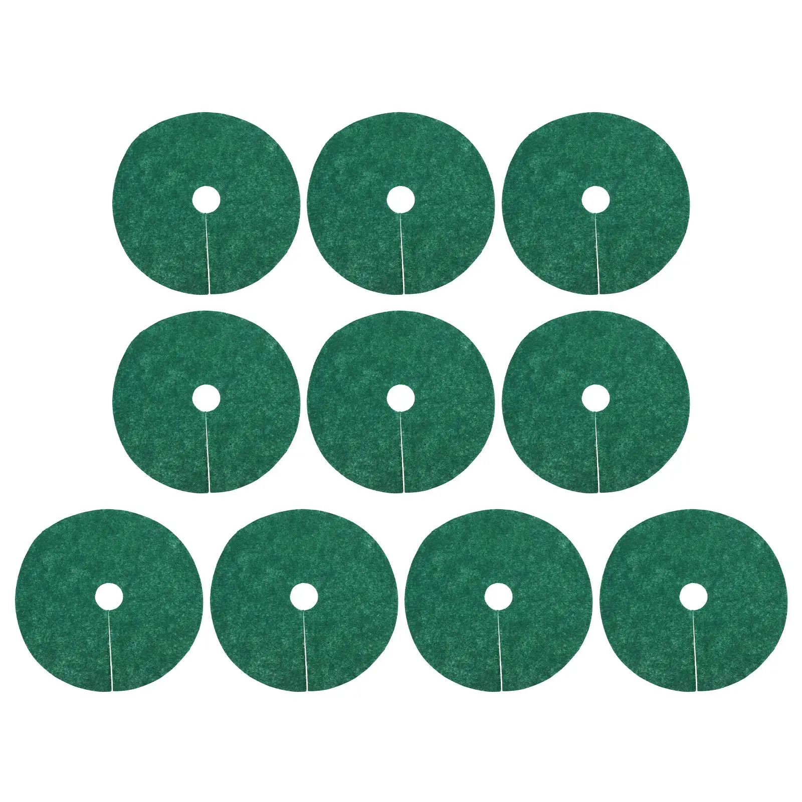 

10 Pcs Non Woven Root Barrier Mat Grass Cloth Tree Ring 25cm Outer 3cm Inner Hole Reusable Free Garden Solution Plant
