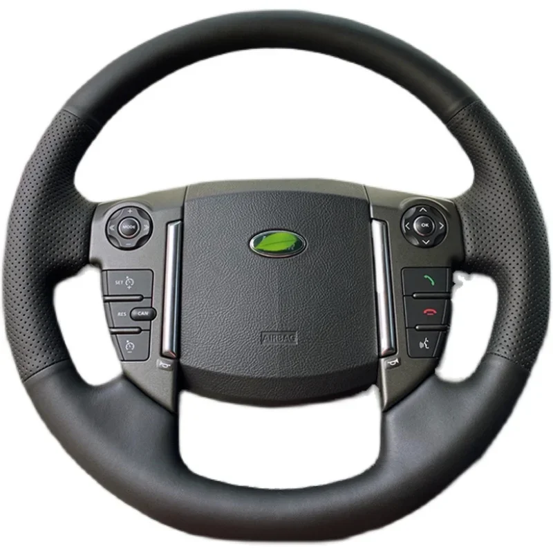

DIY Hand-Sewn Leather Suede Car Steering Wheel Cover for Land Rover Discovery 4 Interior Auto Accessories