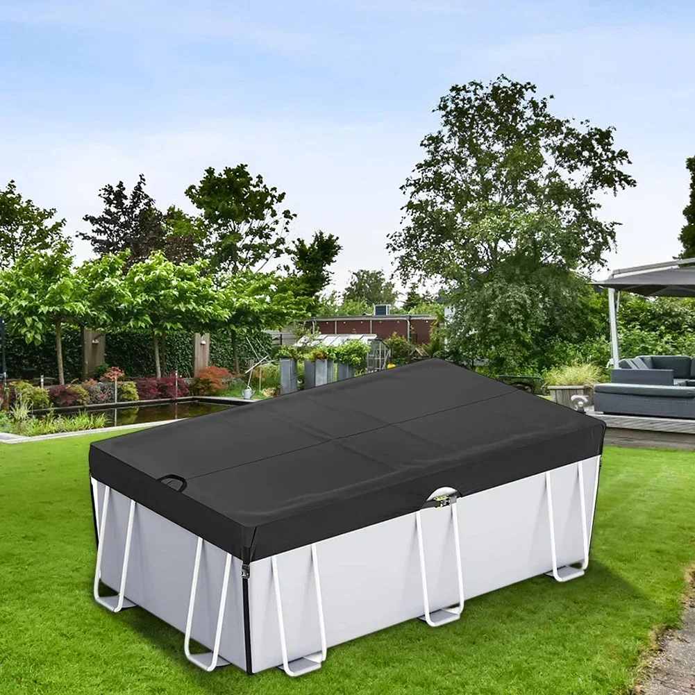 

Прямоугольное покрытие для бассейна для летнего бассейна, ткань Оксфорд 210D с чехлом для мебели на шнурке, водонепроницаемый чехол для улицы