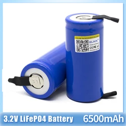 2PCS 32700 LiFePO4 3.2 V 6500mah 33A 55A screwdriver battery electric bicycle welding with +DIY nickel